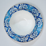 Ozarke's Blue And White With Gold Rim Plates Set