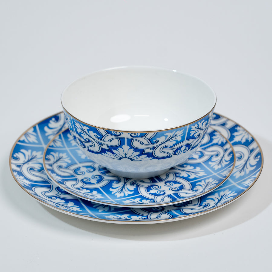 Blue White Rim Plates