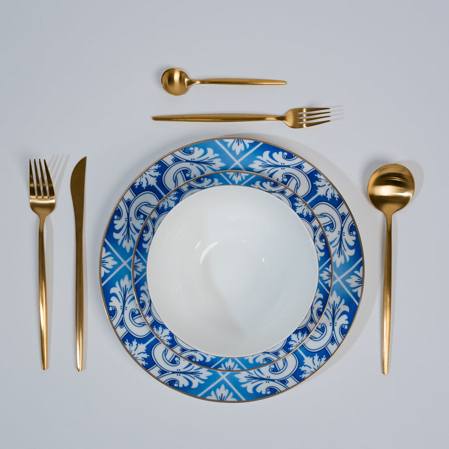 Blue White Rim Plates