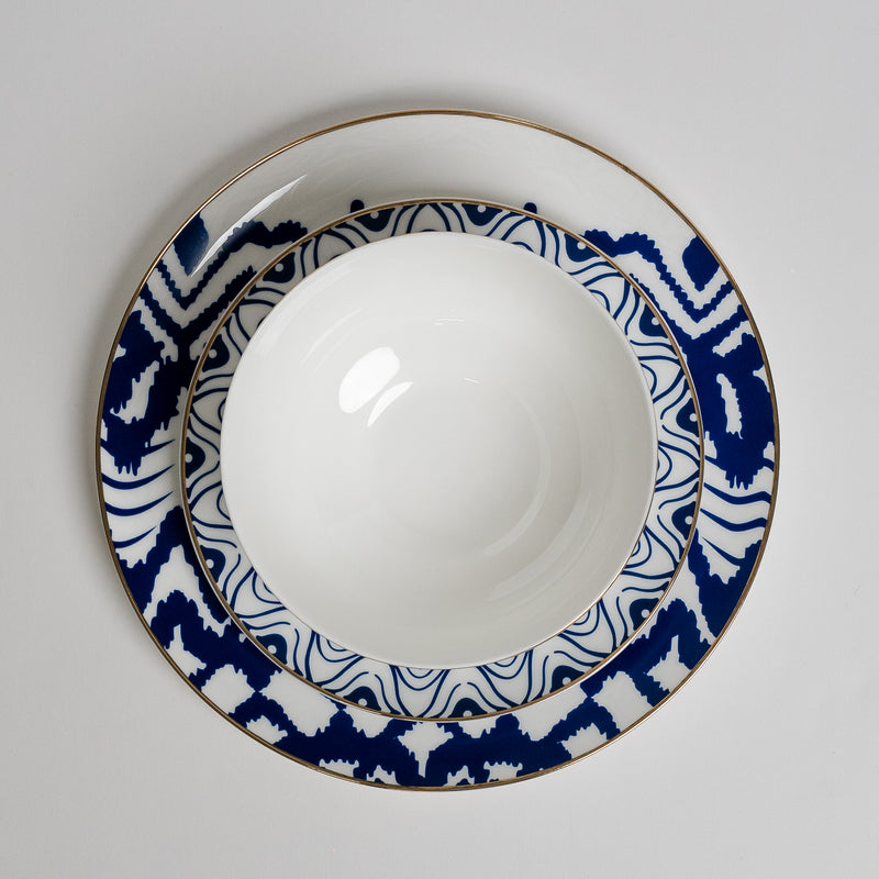 Ozarke's Parker Blue Designed Plates Set