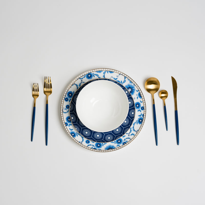 Ozarke's Gem Blue white Plate Set