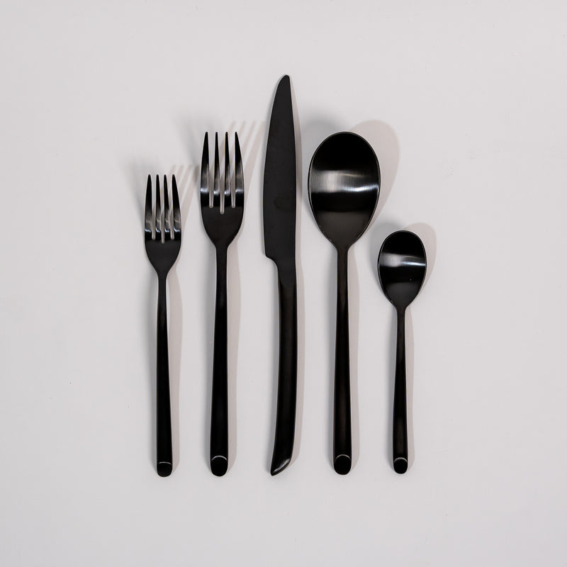 Kaya Black Cutlery Set