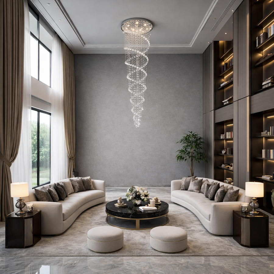 Double Spiral Light Chandelier
