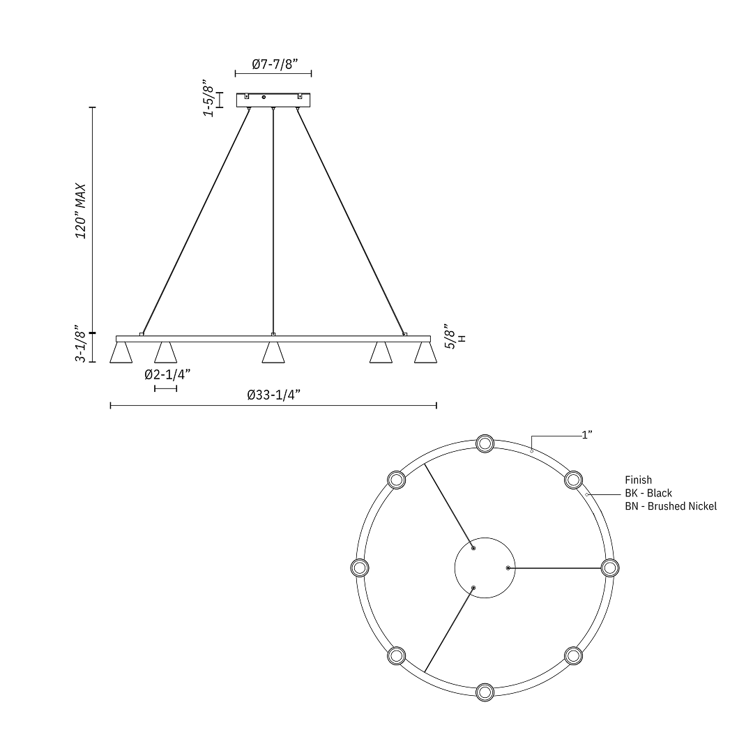 Dune 33-in Chandelier
