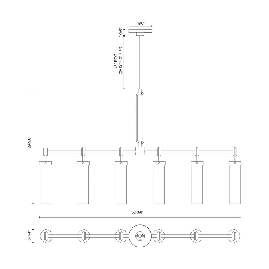Wynwood 52-in Linear Pendant