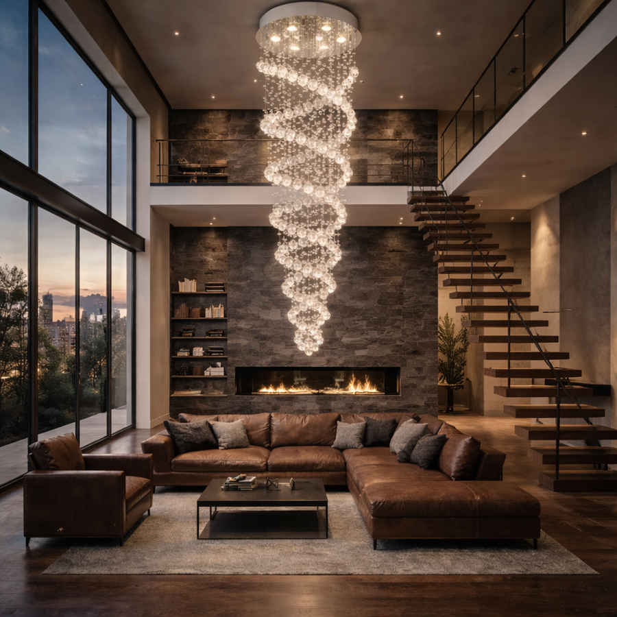 Double Spiral Light Chandelier