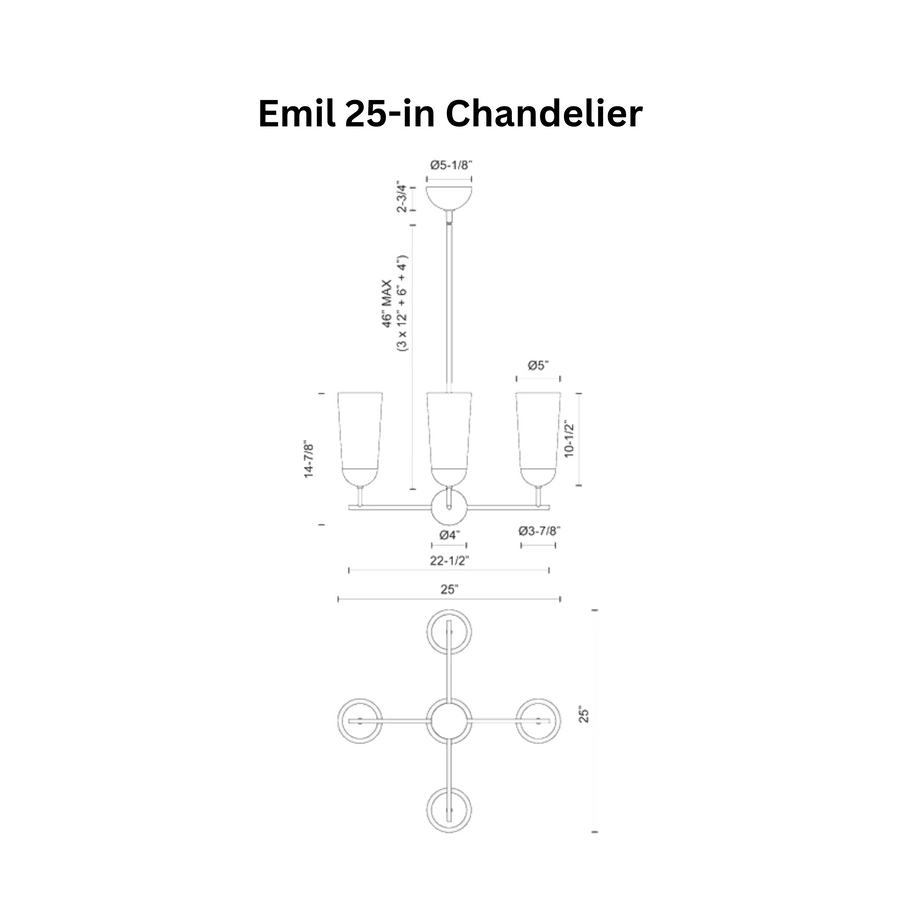 Emil 25-in Chandelier