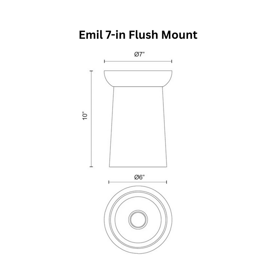 Emil 7-in Flush Mount