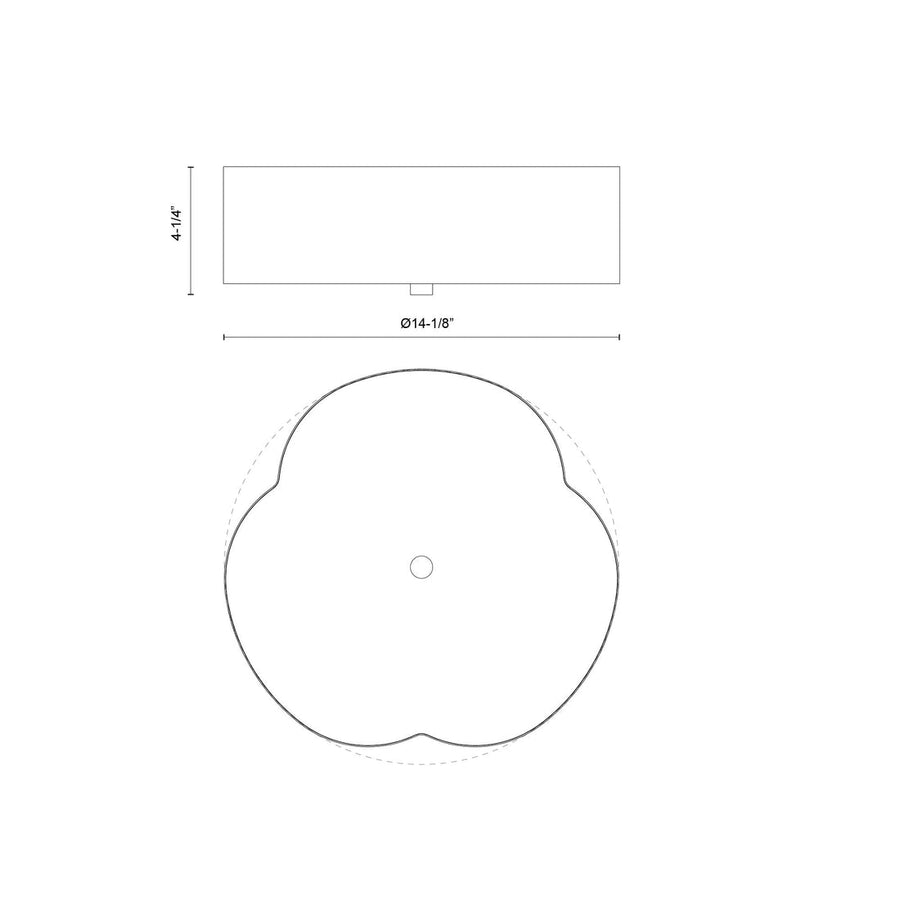 Adella 14-in Flush Mount