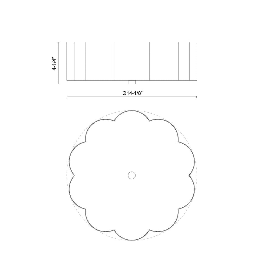 Blossom 14-in Flush Mount