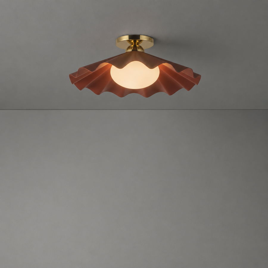 Furrow Semi Flush Mount