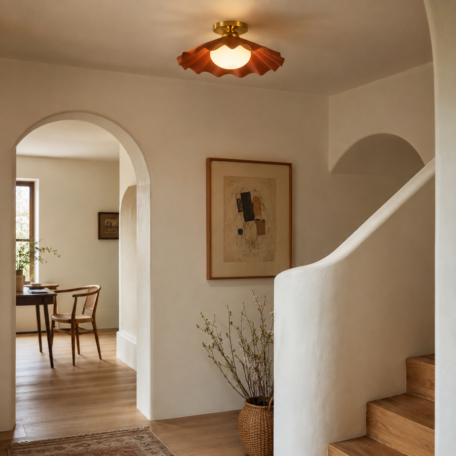Furrow Semi Flush Mount