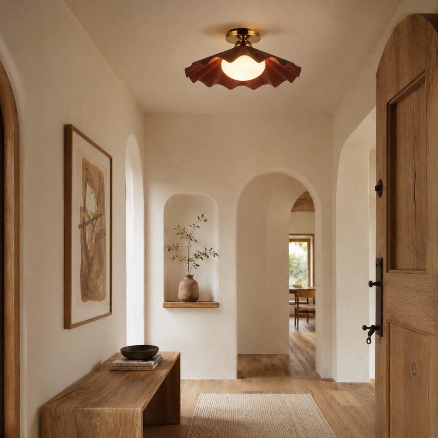 Furrow Semi Flush Mount