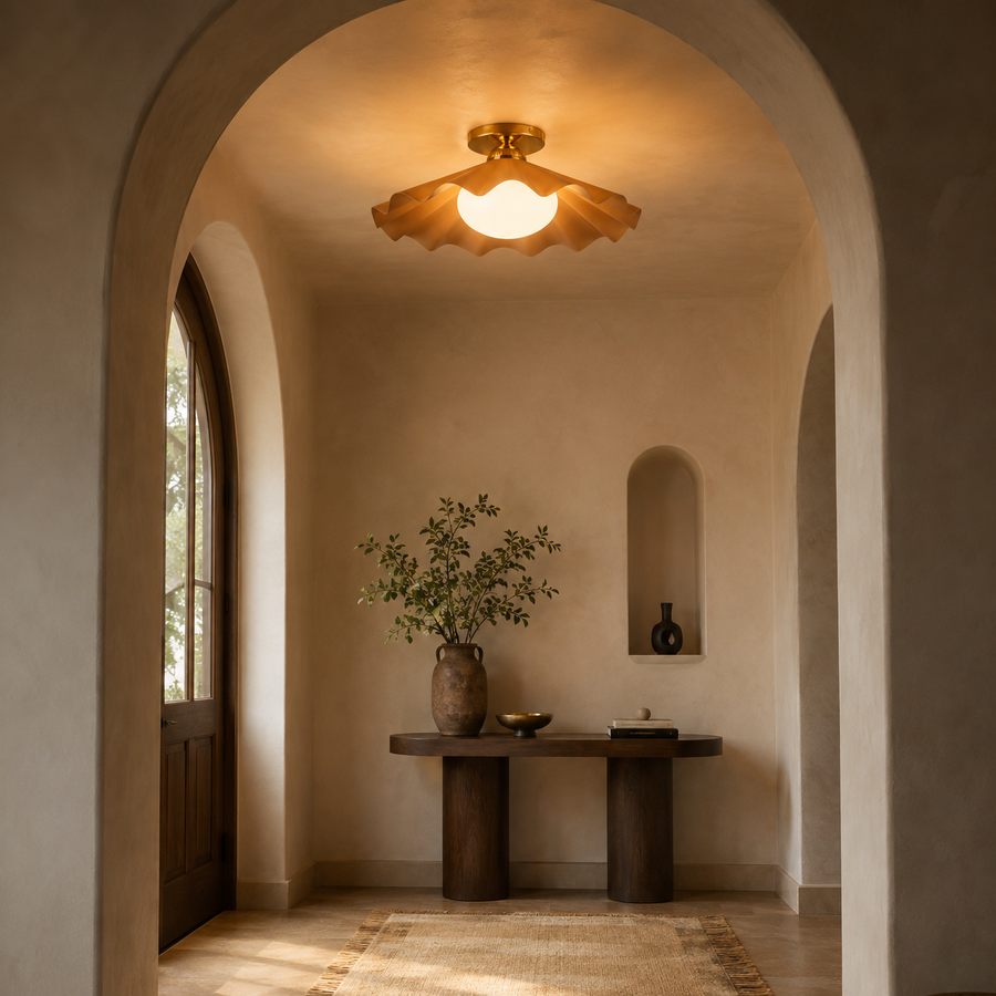 Furrow Semi Flush Mount