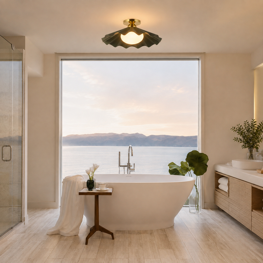 Furrow Semi Flush Mount