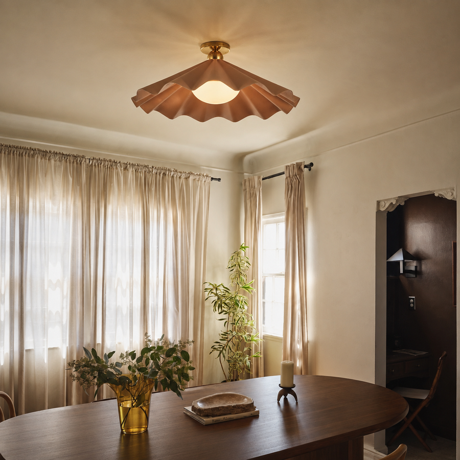 Furrow Semi Flush Mount