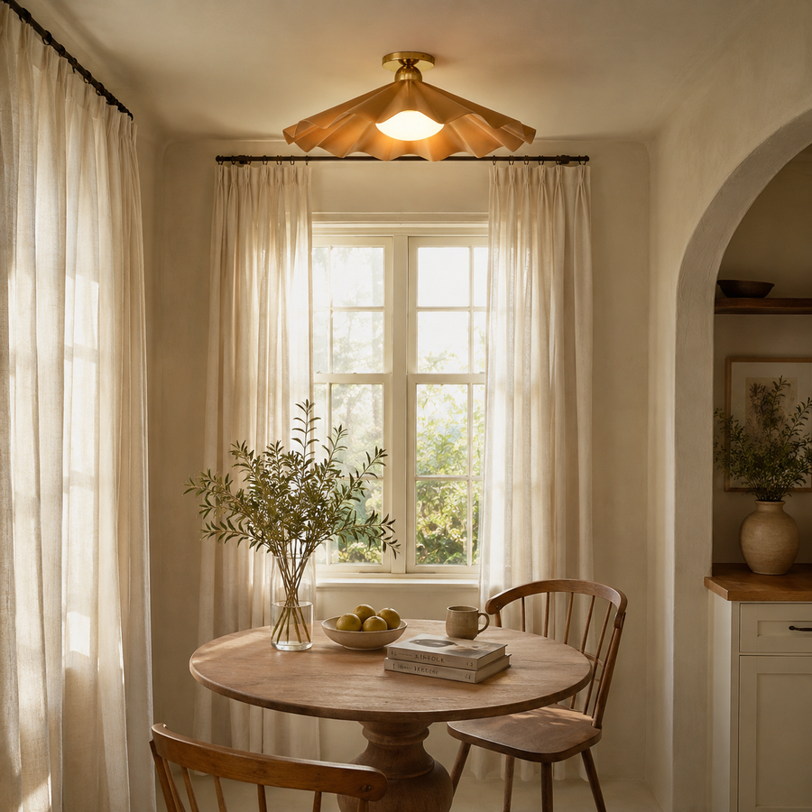 Furrow Semi Flush Mount