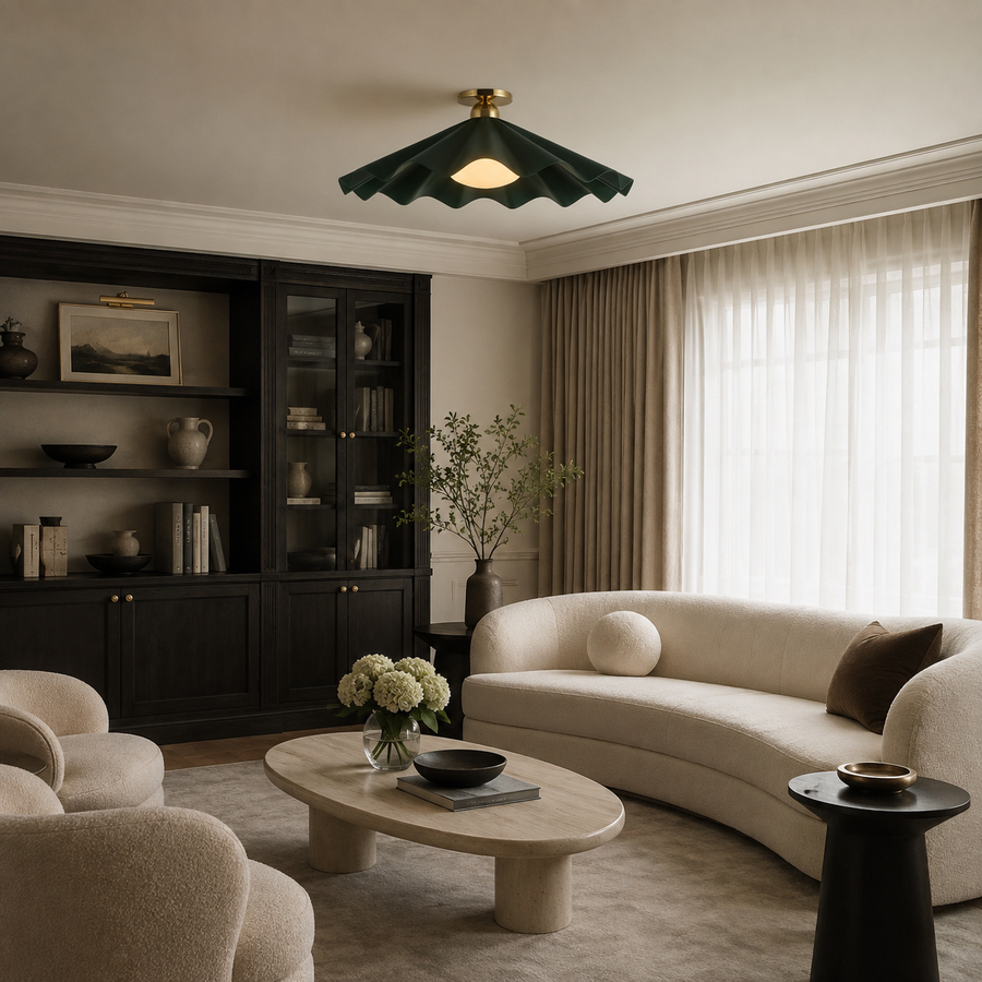 Furrow Semi Flush Mount