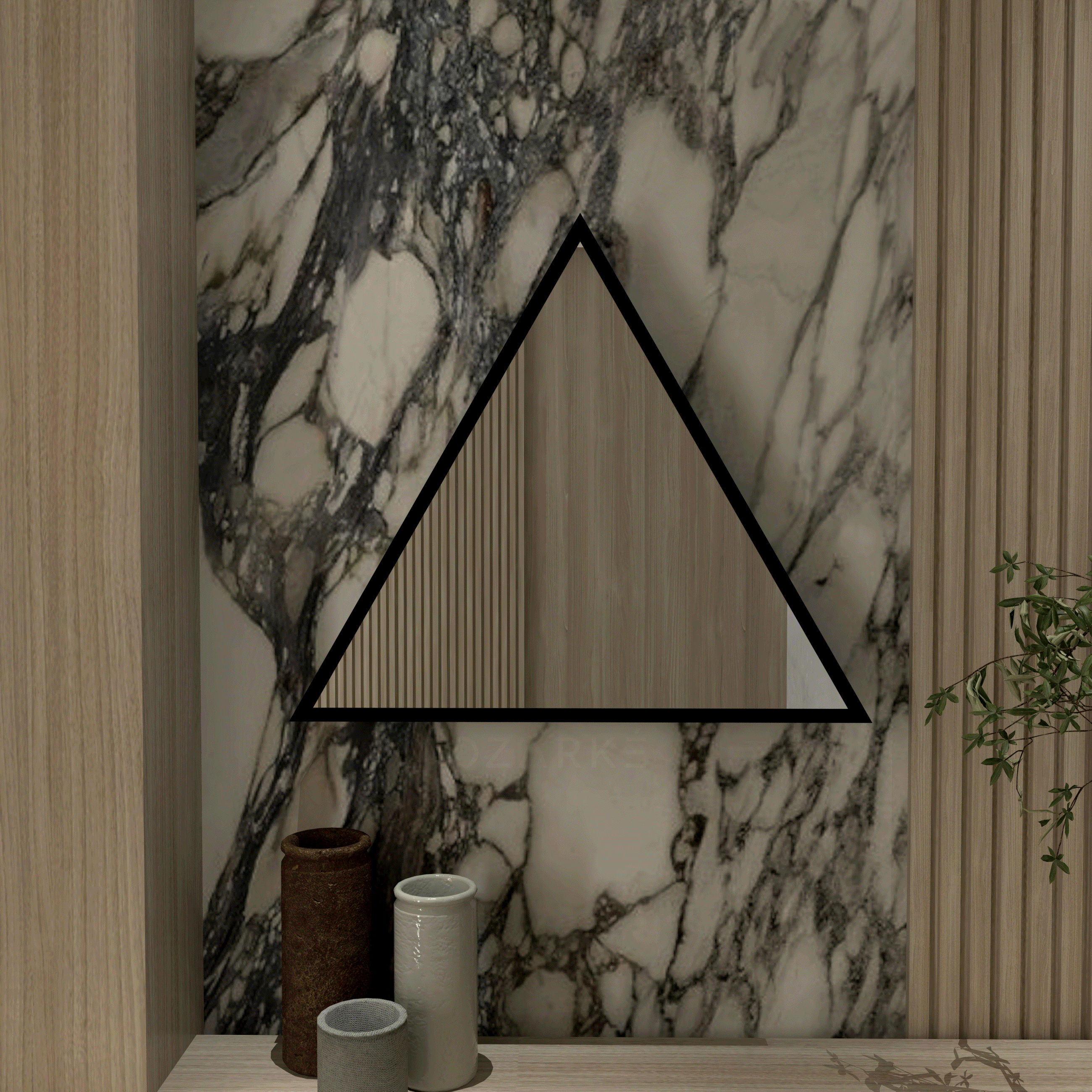 3D Triangle Infinity Mirror Light
