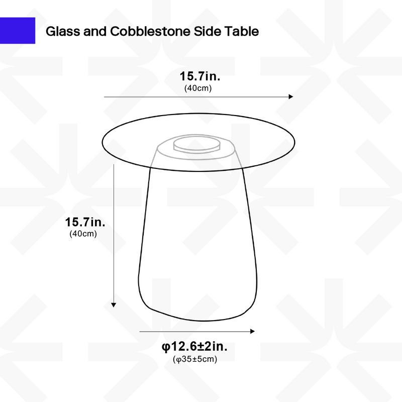 Glass Cobblestone Table