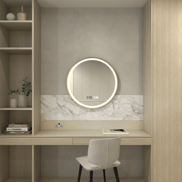 Gold Frame LED Vanity Mirror