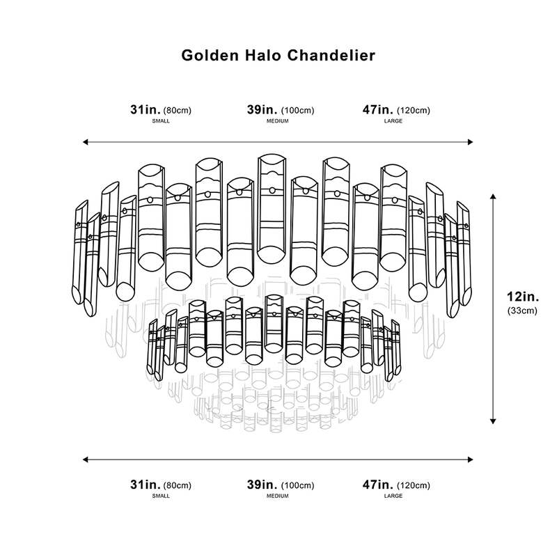 Golden Halo Chandelier