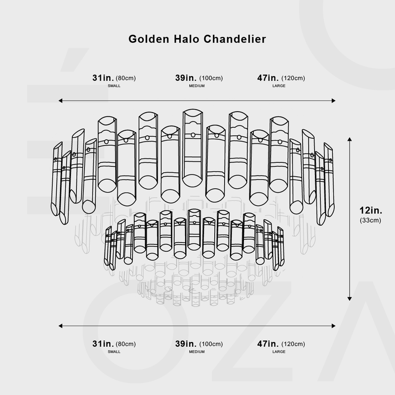 Golden Halo Chandelier