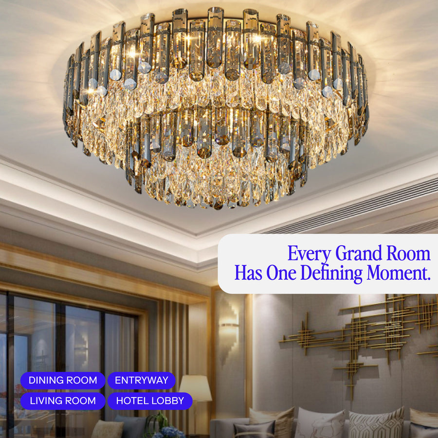 Golden Halo Chandelier