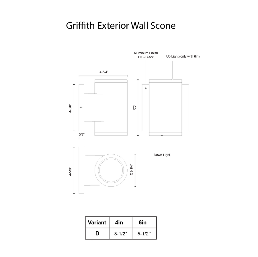 Griffith Exterior Wall Light