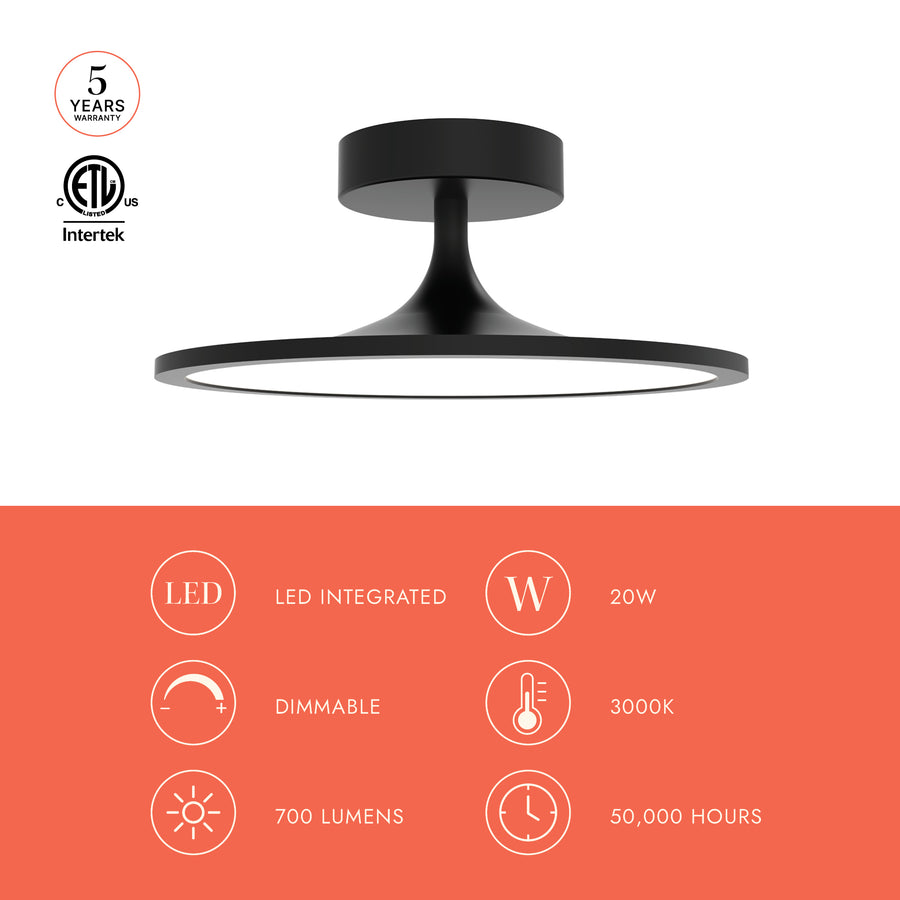 Issa 12-in Flush Mount