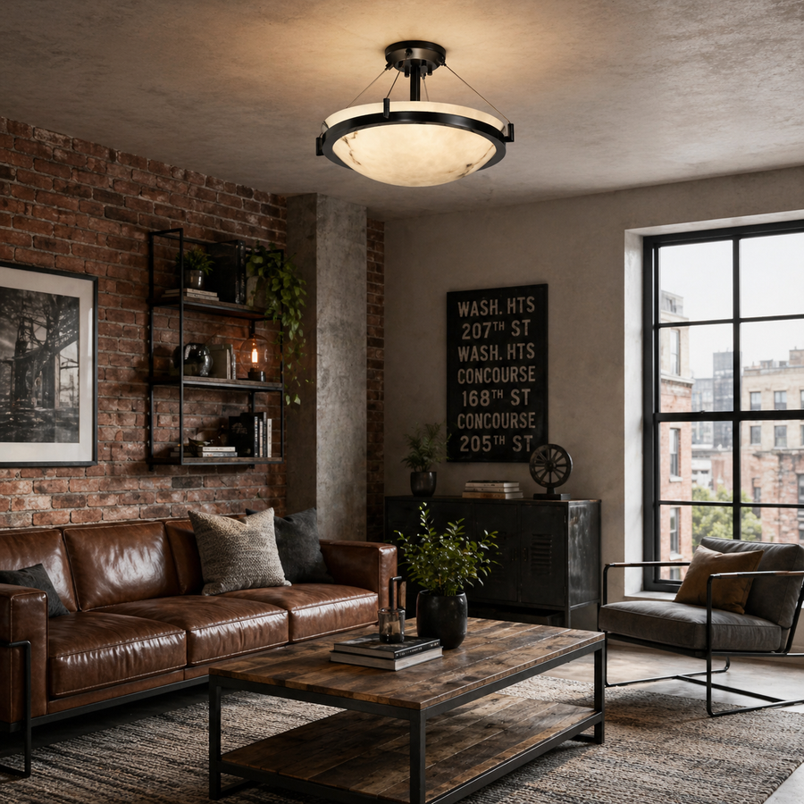 Round Semi-Flush Mount