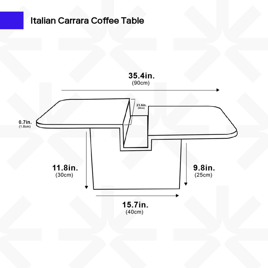 Table basse Eleganza di Italian Carrara 