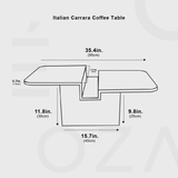 Italian Carrara Coffee Table