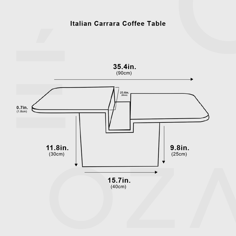 Italian Carrara Coffee Table