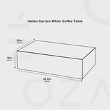 Italian Carrara White Coffee Table