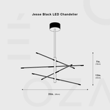 Jesse Black LED Chandelier