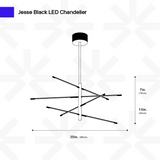 Jesse Black LED Chandelier