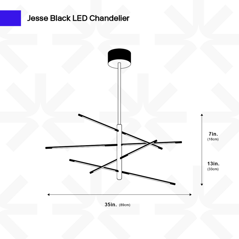 Jesse Black LED Chandelier