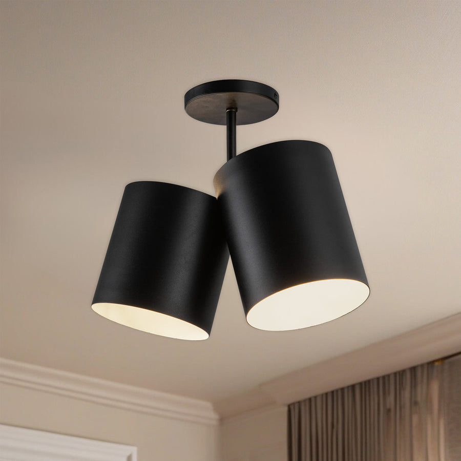 Keiko 14-in Semi-Flush Mount