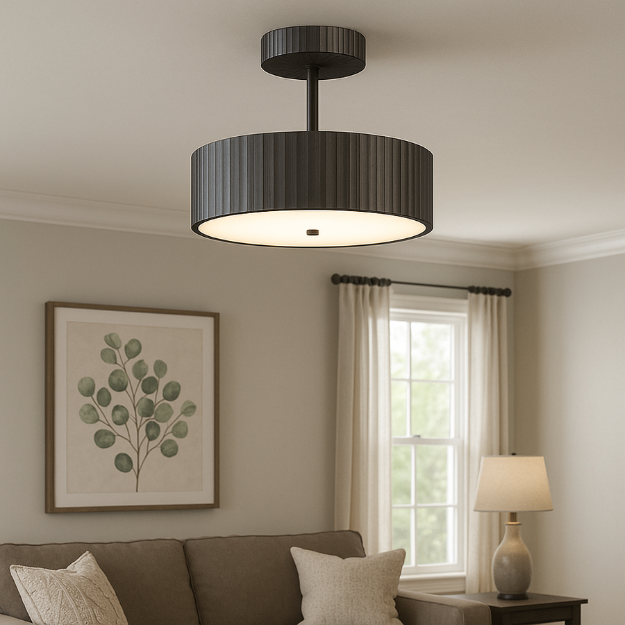 Kensington 12-in Semi-Flush Mount