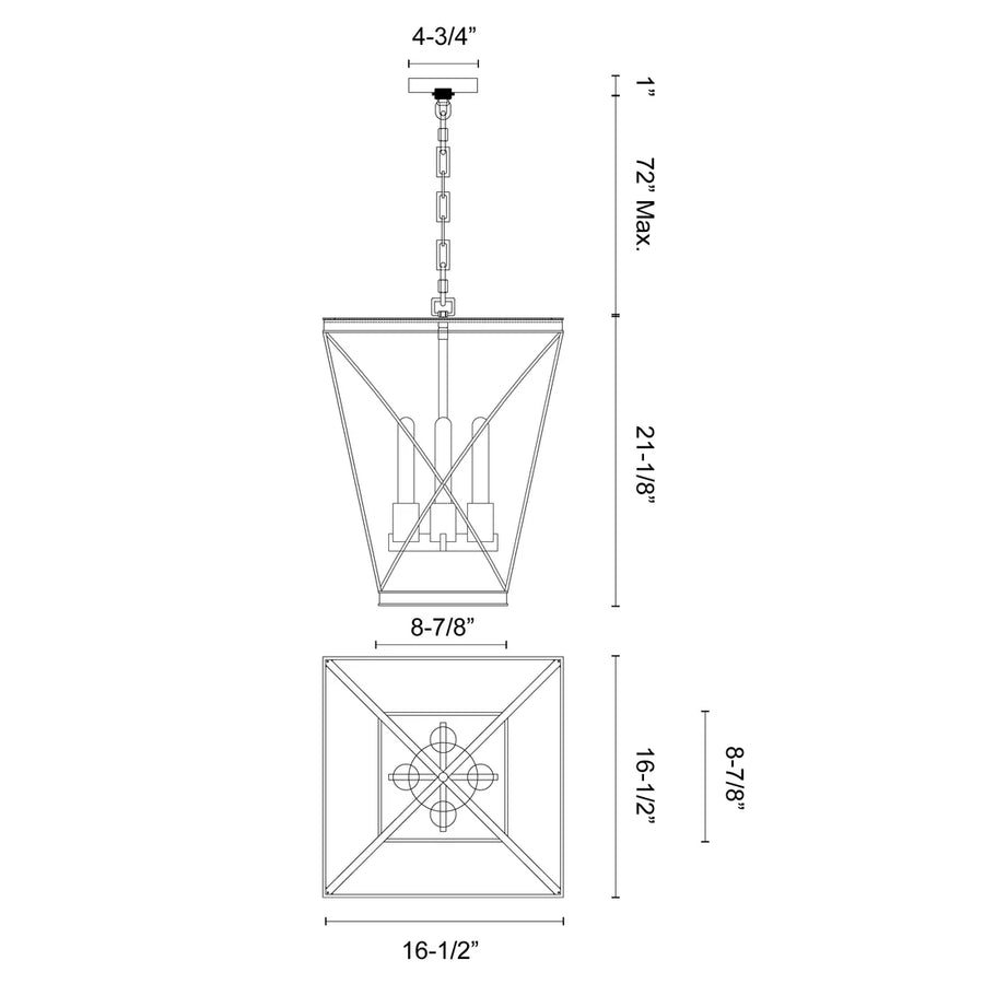Lattice 16-in Pendant