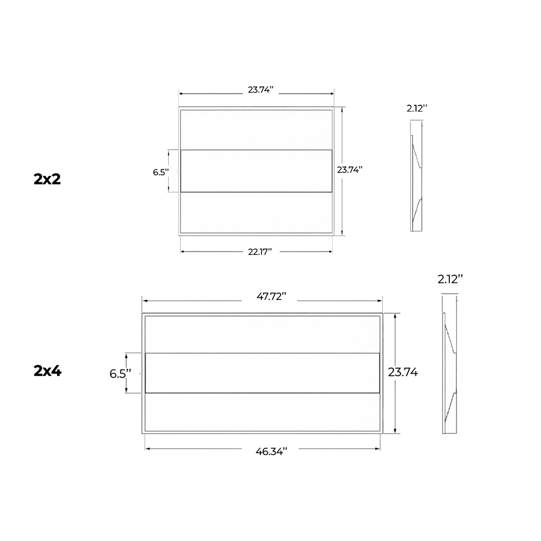 LED Troffer Lights (Smart Dimmable Series)