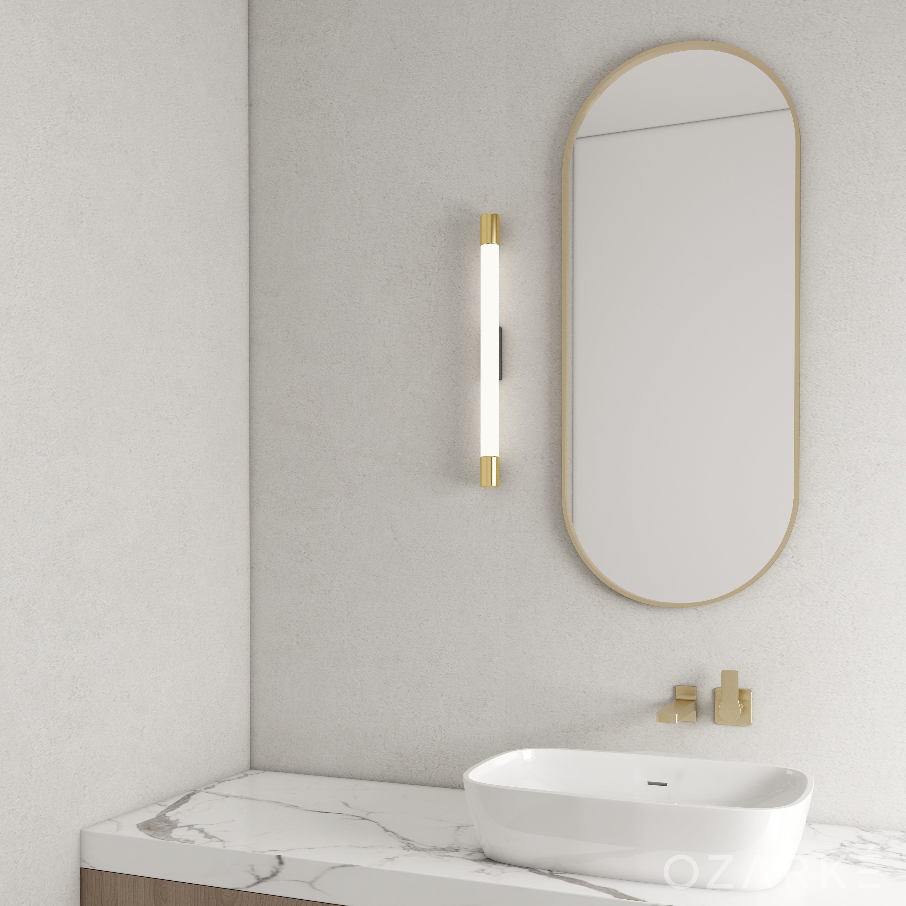 Ozarké LED Léger Mirror Light Sconce - Mirror Bathroom Wall Lighting ...
