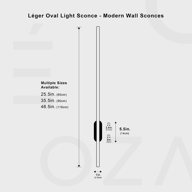 Léger Oval Light Sconce- Modern Wall Sconces