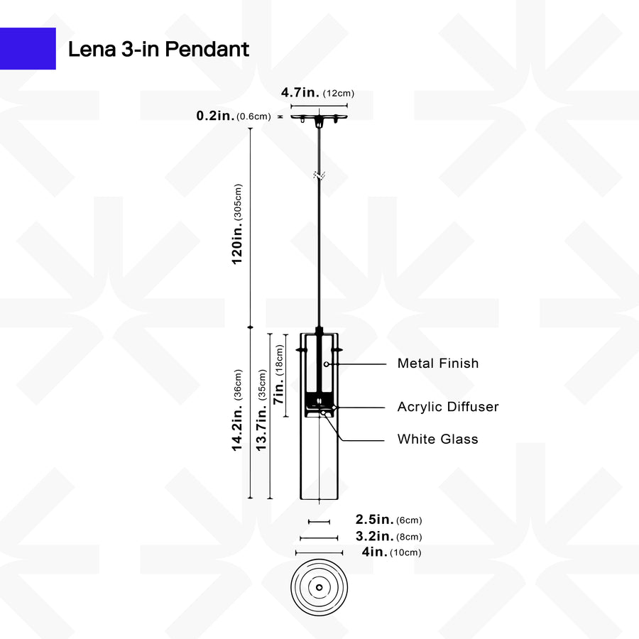 Lena 3-in Pendant