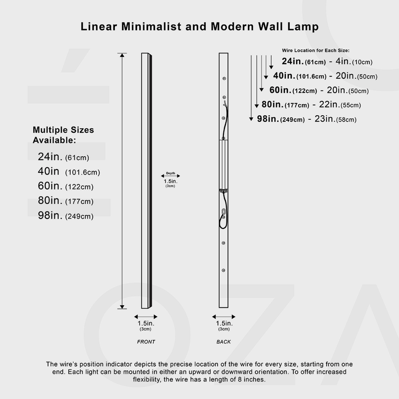 Linear Minimalist and Modern Wall Lamp