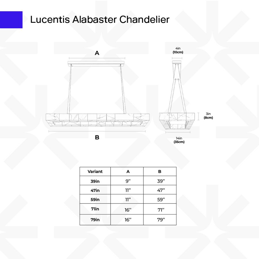 Lucentis Alabaster Chandelier