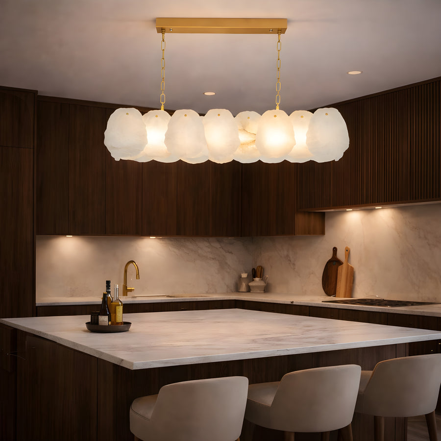 Lunette Alabaster Pendant