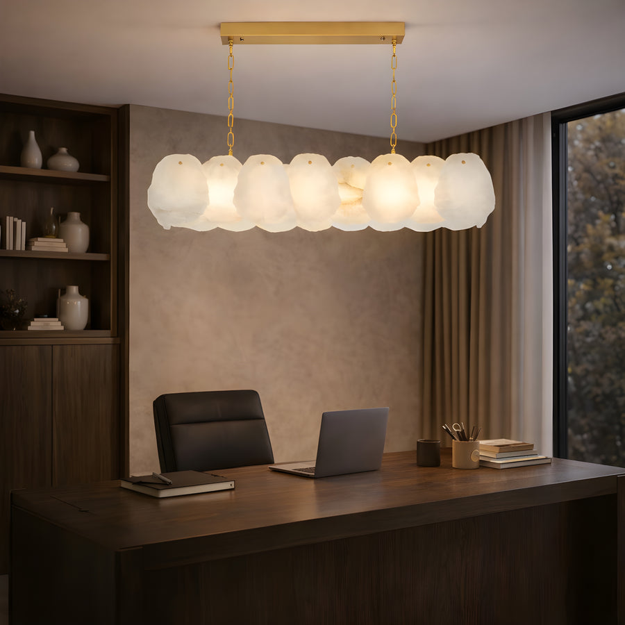 Lunette Alabaster Pendant