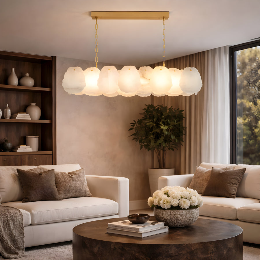 Lunette Alabaster Pendant
